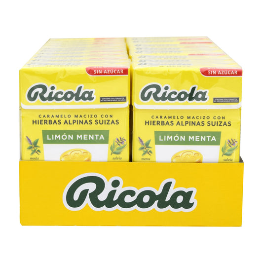 Caramelo Hierbas Limon Menta 27.5 G (Paquete 20) (RICOLA)