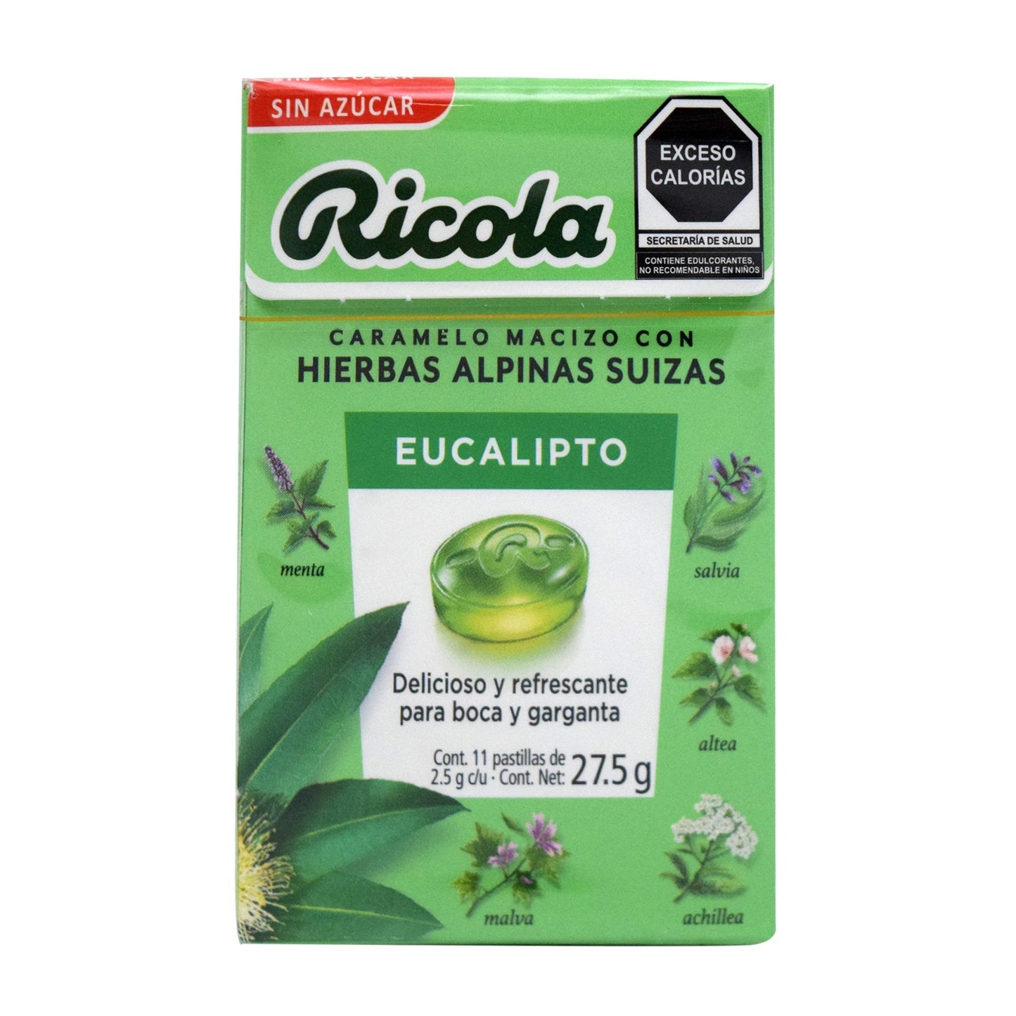 Caramelo Hierbas Eucalipto 27.5 G (Paquete 20) (RICOLA)