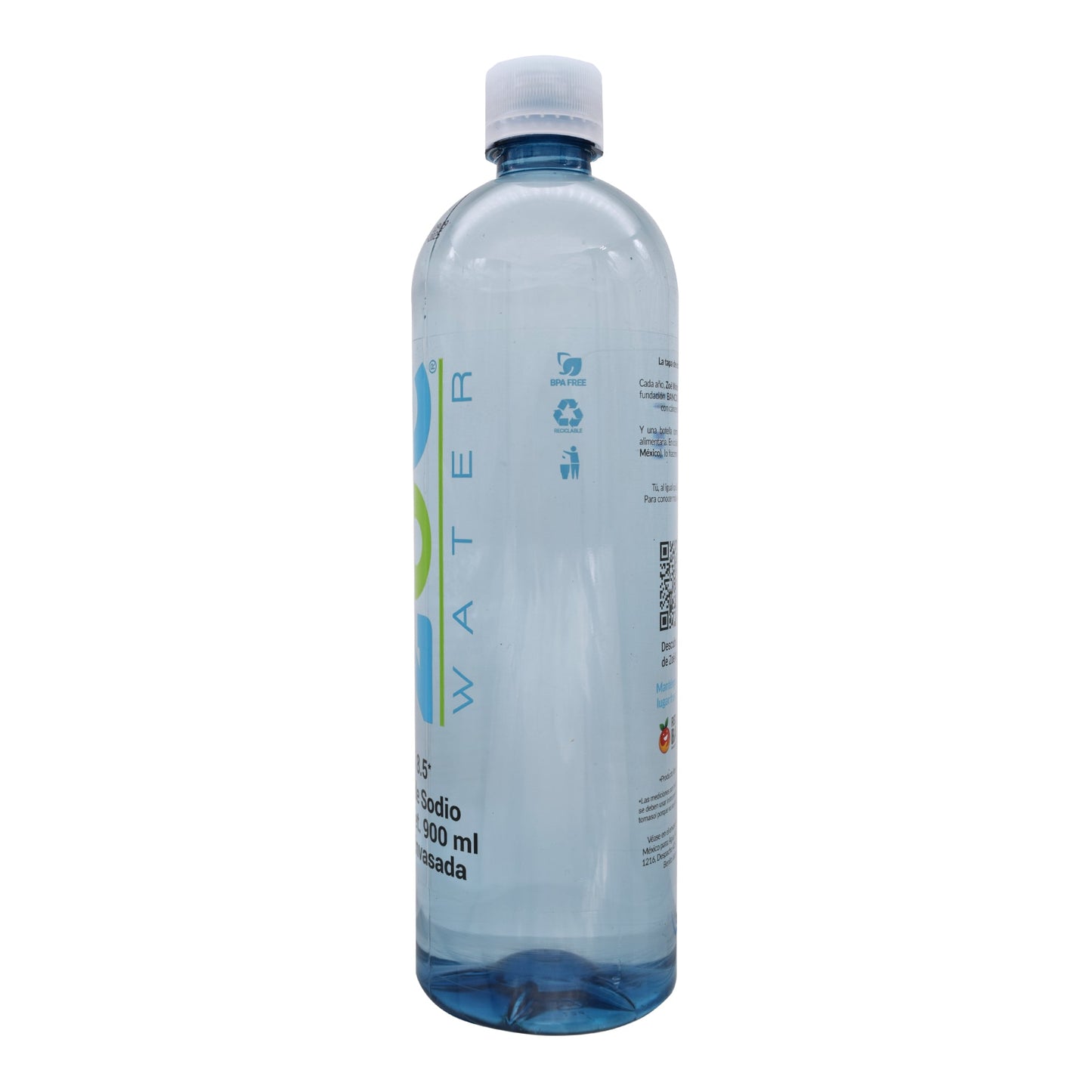 Agua Alcalina Ionizada 900 Mililitros (ZOE)