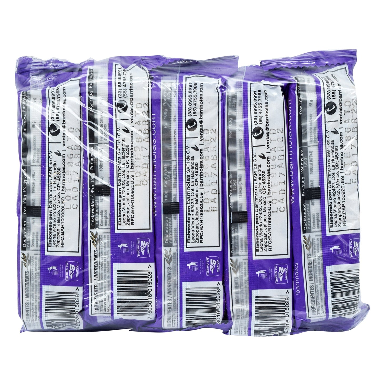 Barra Con Chocolate 35 G (Paquete 10) (BARRINOLAS)