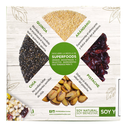 Barra De Superfoods Quinoa Pistache 30 G (Paquete 8) (NUWA)