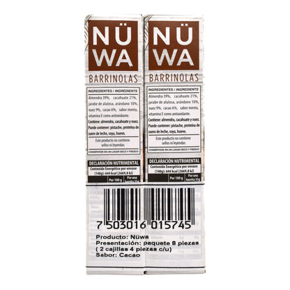 Barra De Superfoods Cacao Arandano 30 G (Paquete 8) (NUWA)