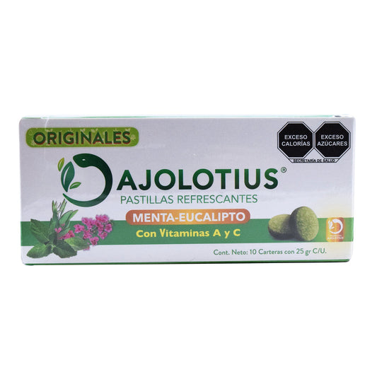 Pastillas Menta Eucalipto Blister 10 Pza (Paquete 10) (AJOLOTIUS)