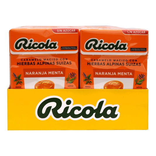 Caramelo Naranja Menta 11 Pz (Paquete 20) (RICOLA)