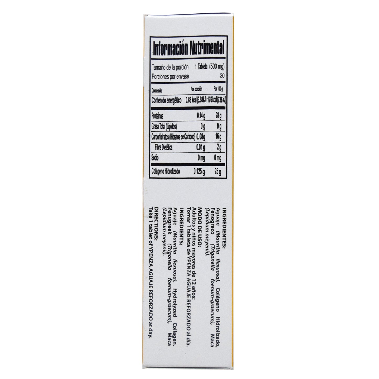 Aguaje Con Colageno Fenogreco Y Maca 30 Tabletas (YPENZA)