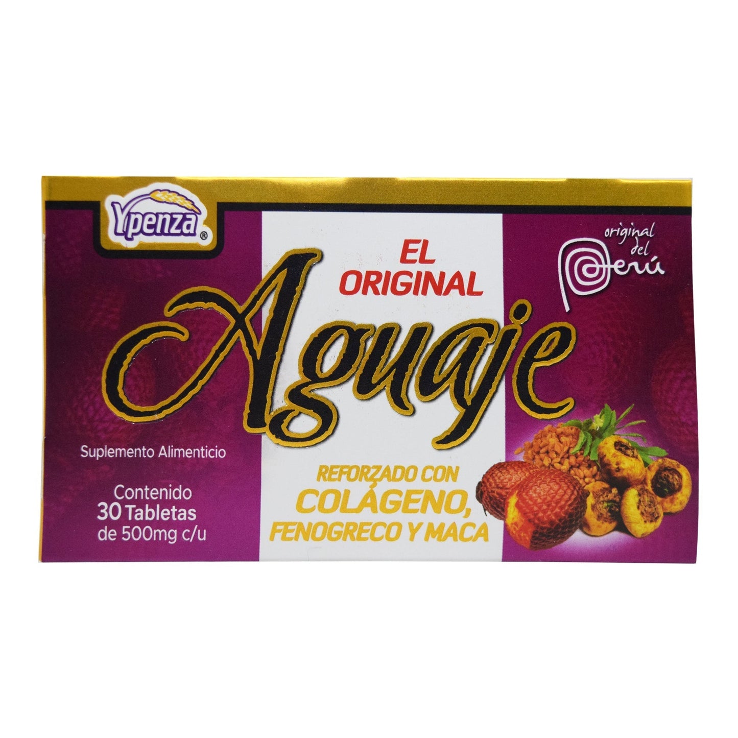 Aguaje Con Colageno Fenogreco Y Maca 30 Tabletas (YPENZA)