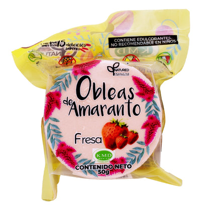 Obleas De Amaranto Sab Fresa 50 G (Caja 12) (NATURED)