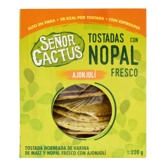 Tostada De Nopal Con Ajonjoli 200 G (SEí±oR CACTUS)
