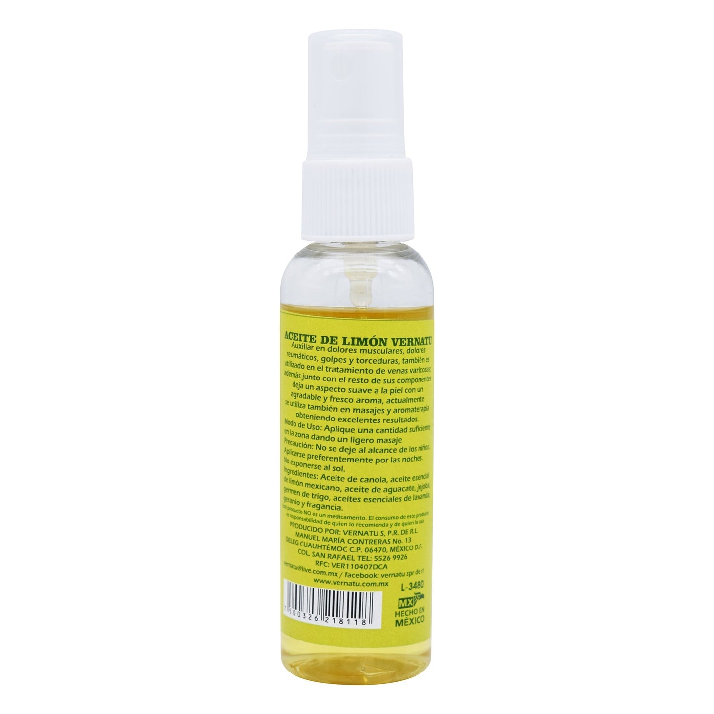 Aceite De Limon 60 Mililitros (VERNATU)