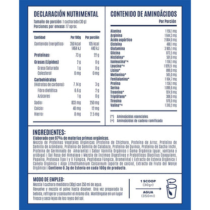 Proteina Vegetal En Polvo Sab Vainilla 510 G (BIRDMAN)