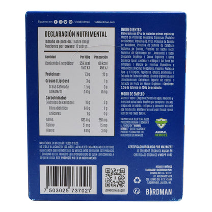 Proteina Vegetal Sab Chocolate 30 G (Paquete 12) (BIRDMAN)