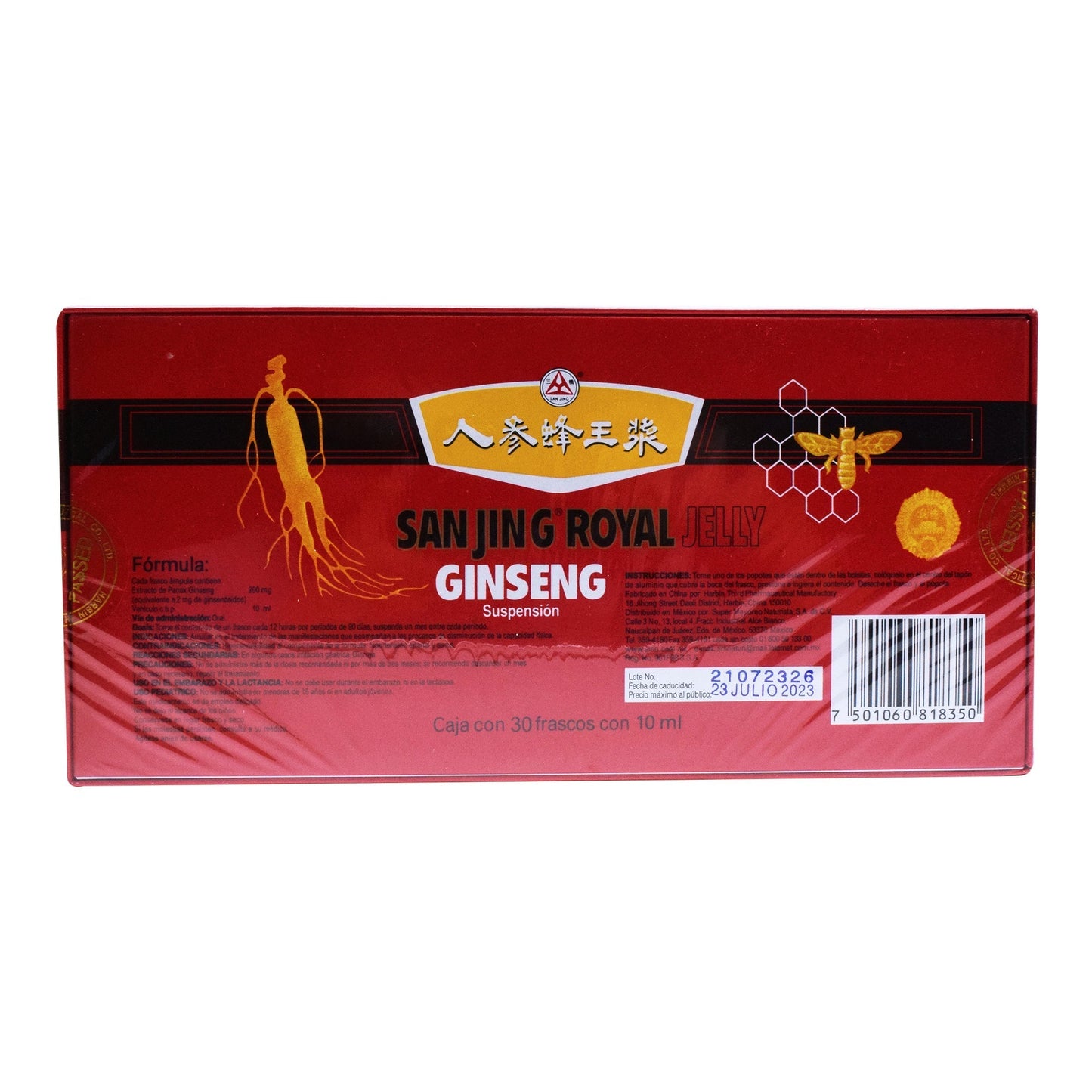 Ginseng Sanjing Royal Jelly 30 X 10 Mililitros (SANJING)