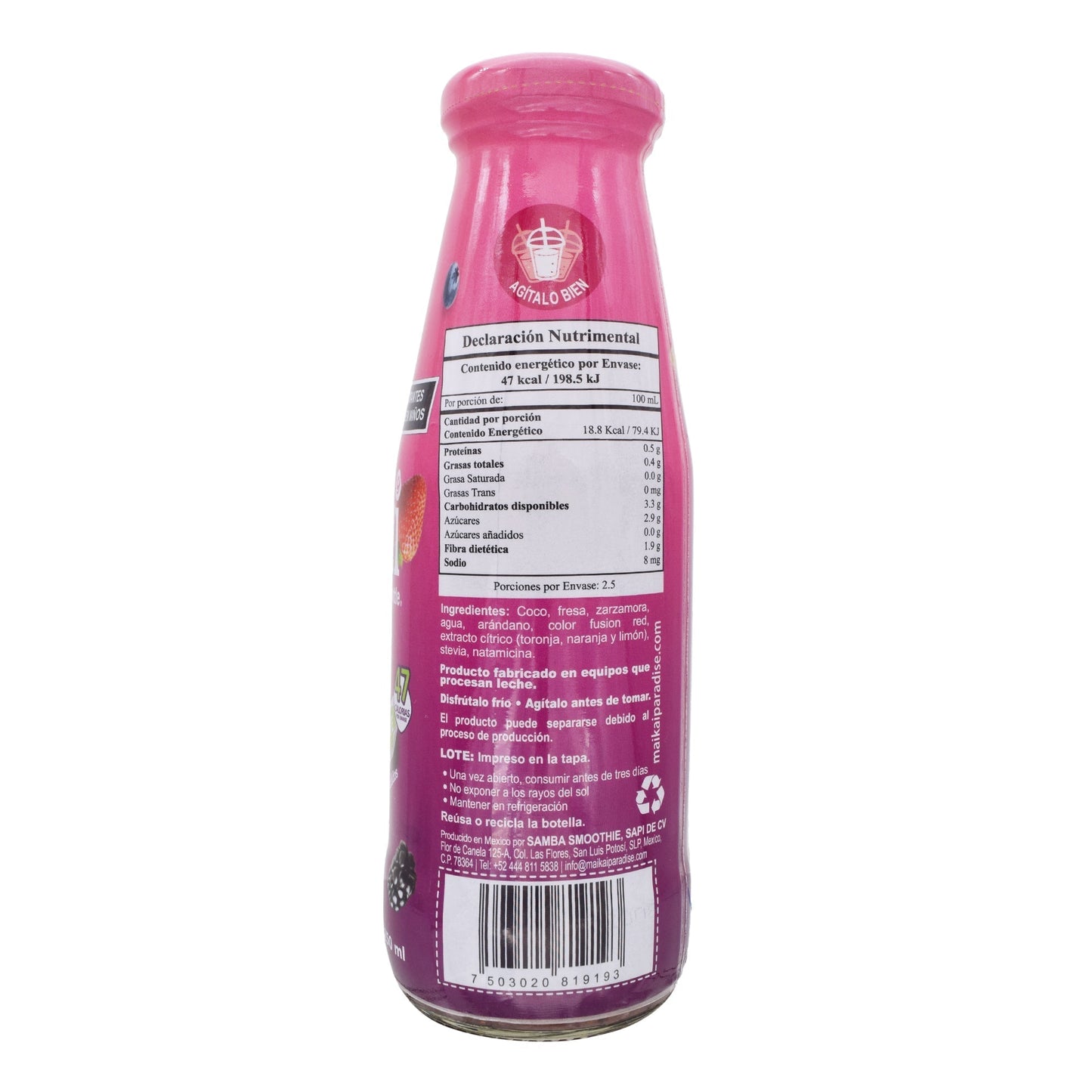 Smoothie Arandano Fresa Zarzamora Coco 250 Mililitros (MAIKAI)