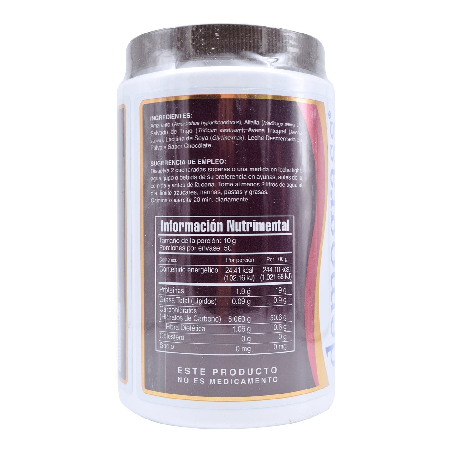 Malteada Demograss Chocolate 500 g con proteína vegetal y fibra