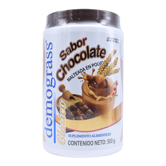 Malteada Demograss Chocolate 500 g con proteína vegetal y fibra