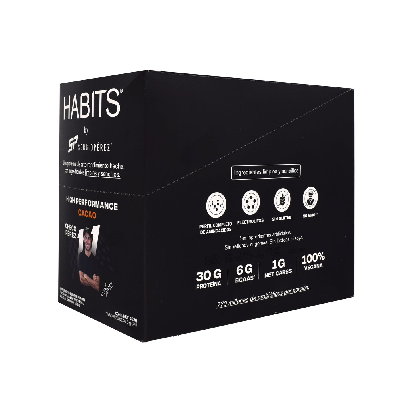 Proteina Vegetal High Performance Cacao 39.5 (PAQUETE 15) (HABITS)