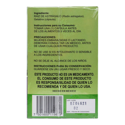 Astragalo 120 Cápsulas (TECNOBOTANICA)