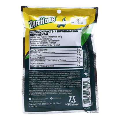 Caramelo Zorritone 15 Caramelos Bolsa (ANCALMO)