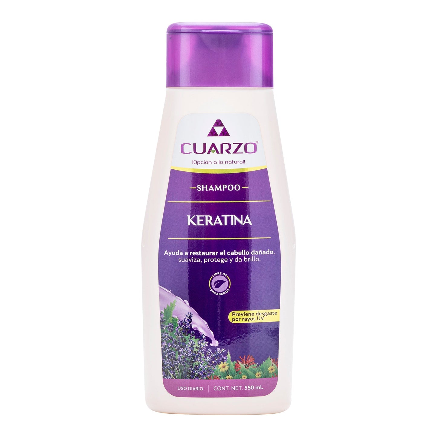 Shampoo Reparador Con Queratina 550 Mililitros (CUARZO)