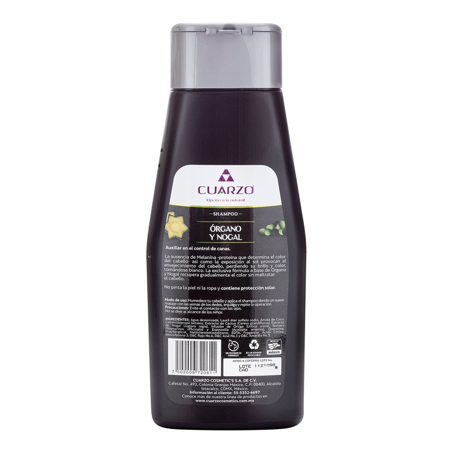 Shampoo Organo Y Nogal 500 Mililitros (CUARZO)