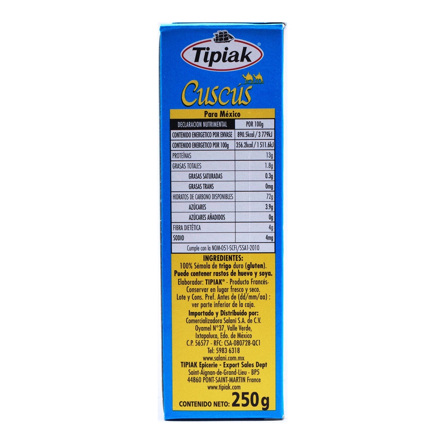 Cous Cous Natural 250 G (TIPIAK)
