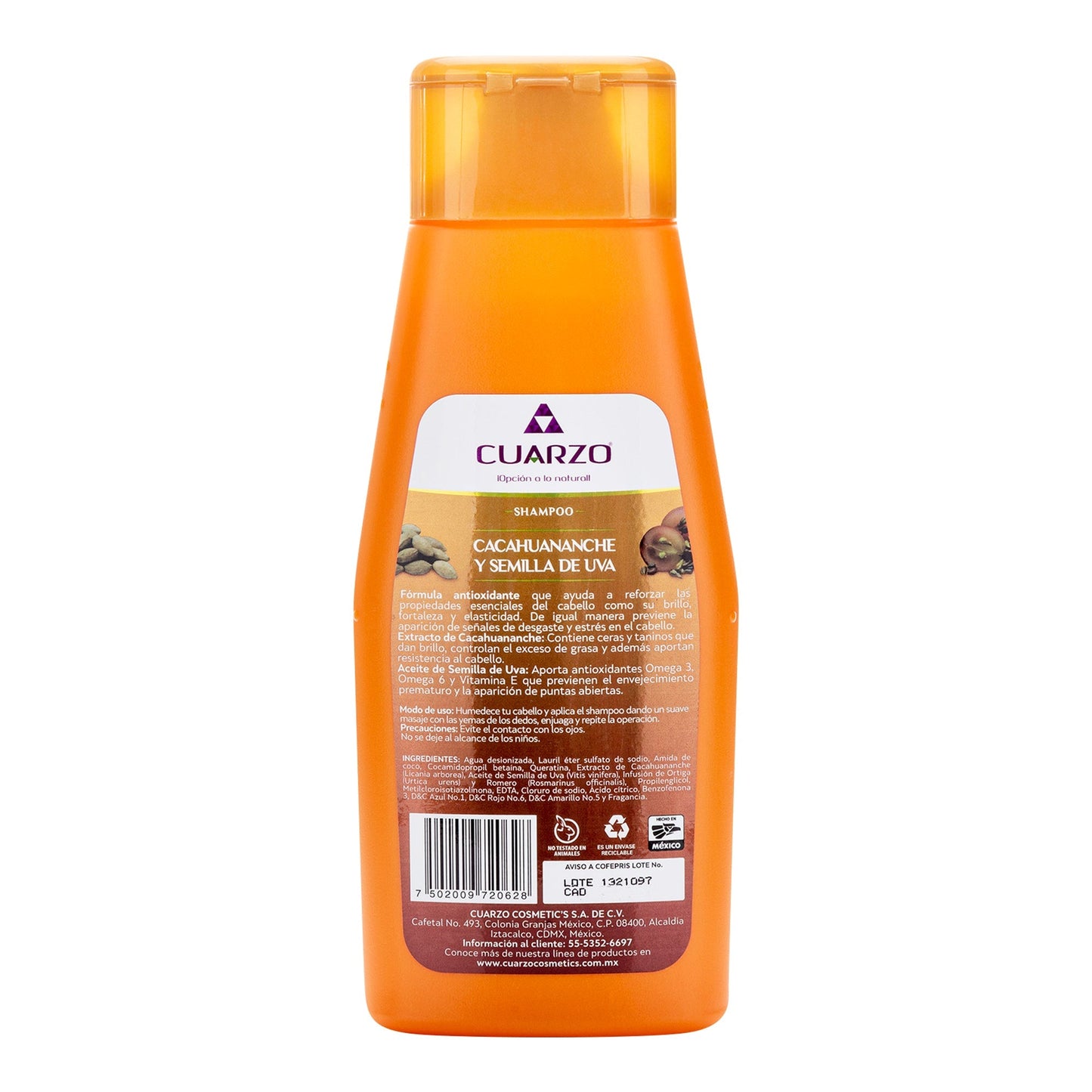 Shampoo Cacahuananche Sem De Uva  550 Mililitros (CUARZO)