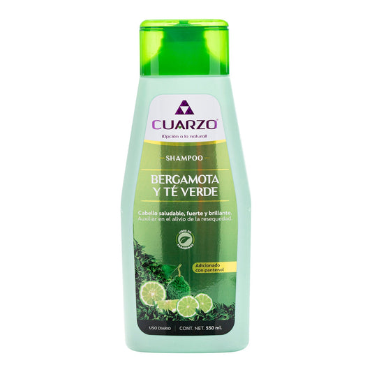 Shampoo Bergamota Y Te Verde 550 Mililitros (CUARZO)