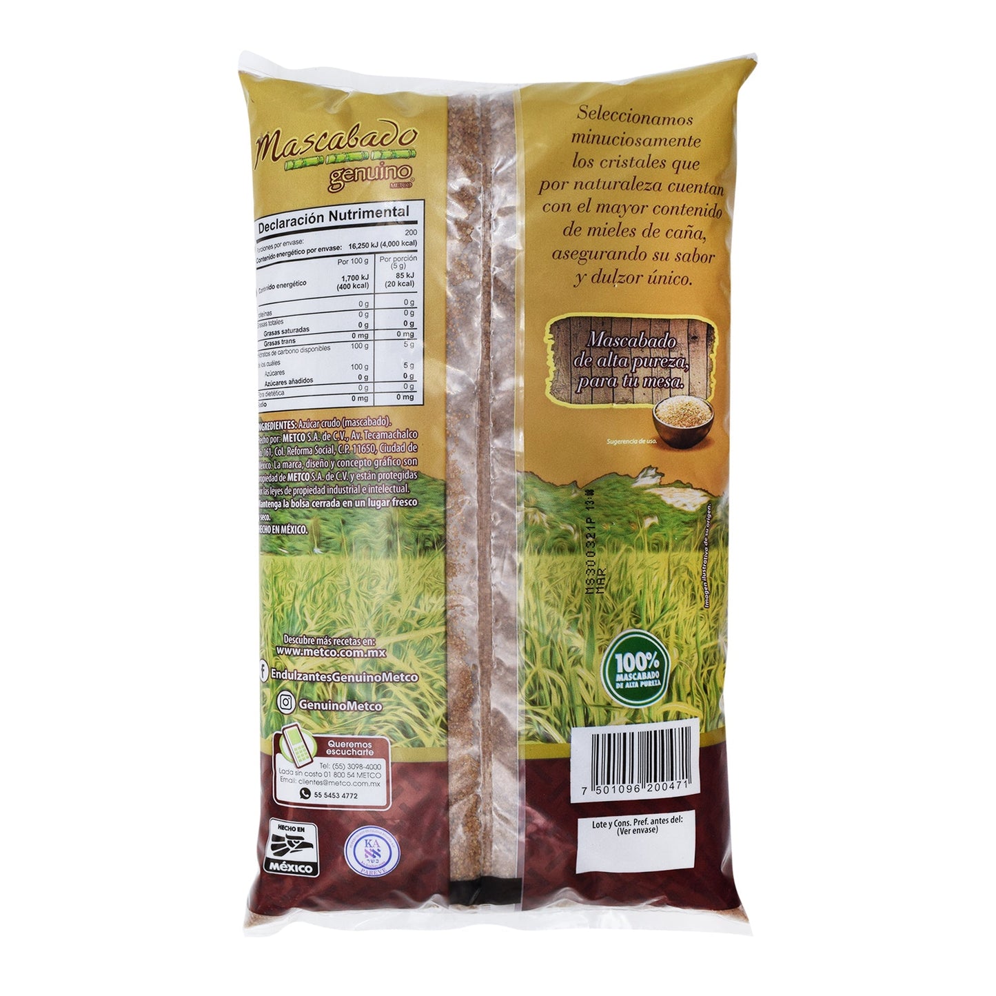 Azucar Mascabado 1 Kg (METCO)