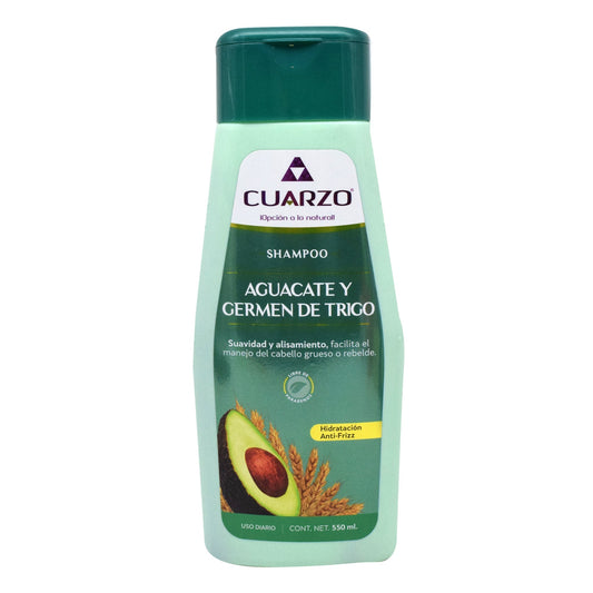 Shampoo Aguacate Y Germen De Trigo 550 Mililitros (CUARZO)
