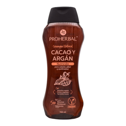 Shampoo Cacao Y Argan 700 Mililitros (PROHERBAL)