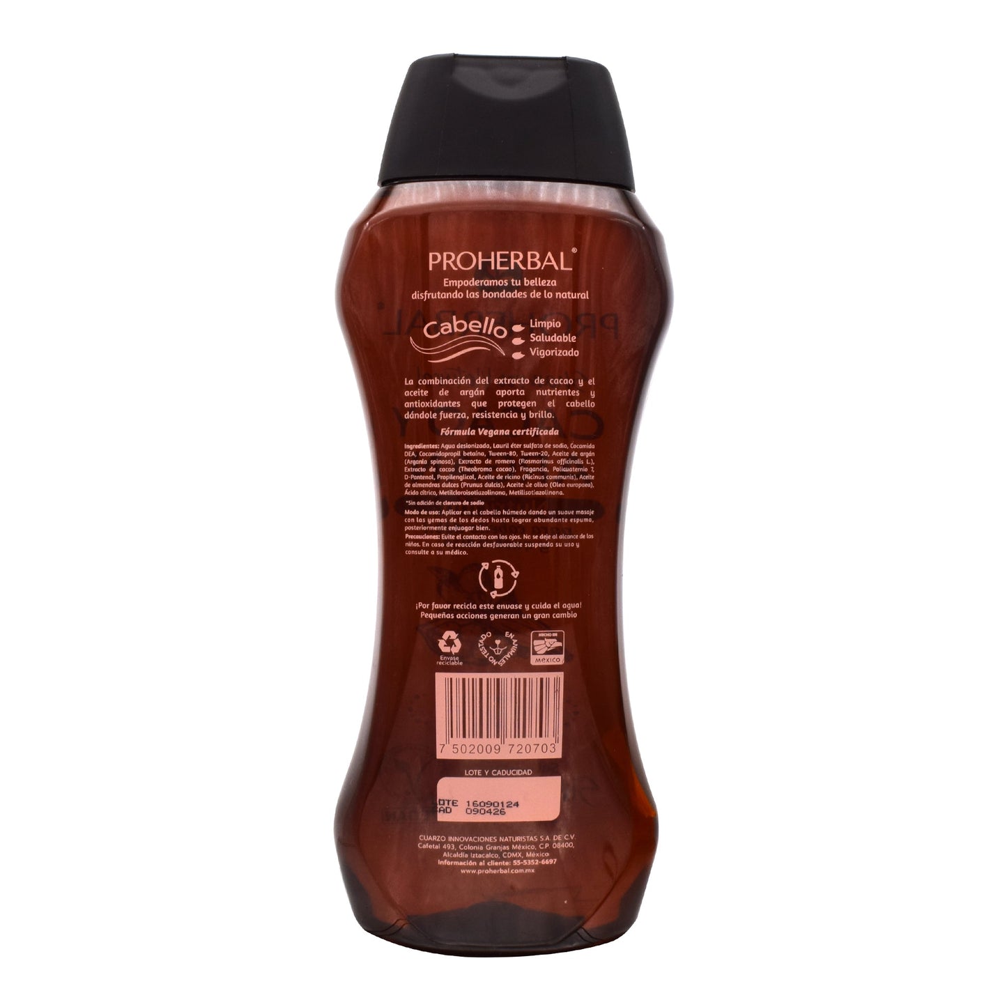 Shampoo Cacao Y Argan 700 Mililitros (PROHERBAL)
