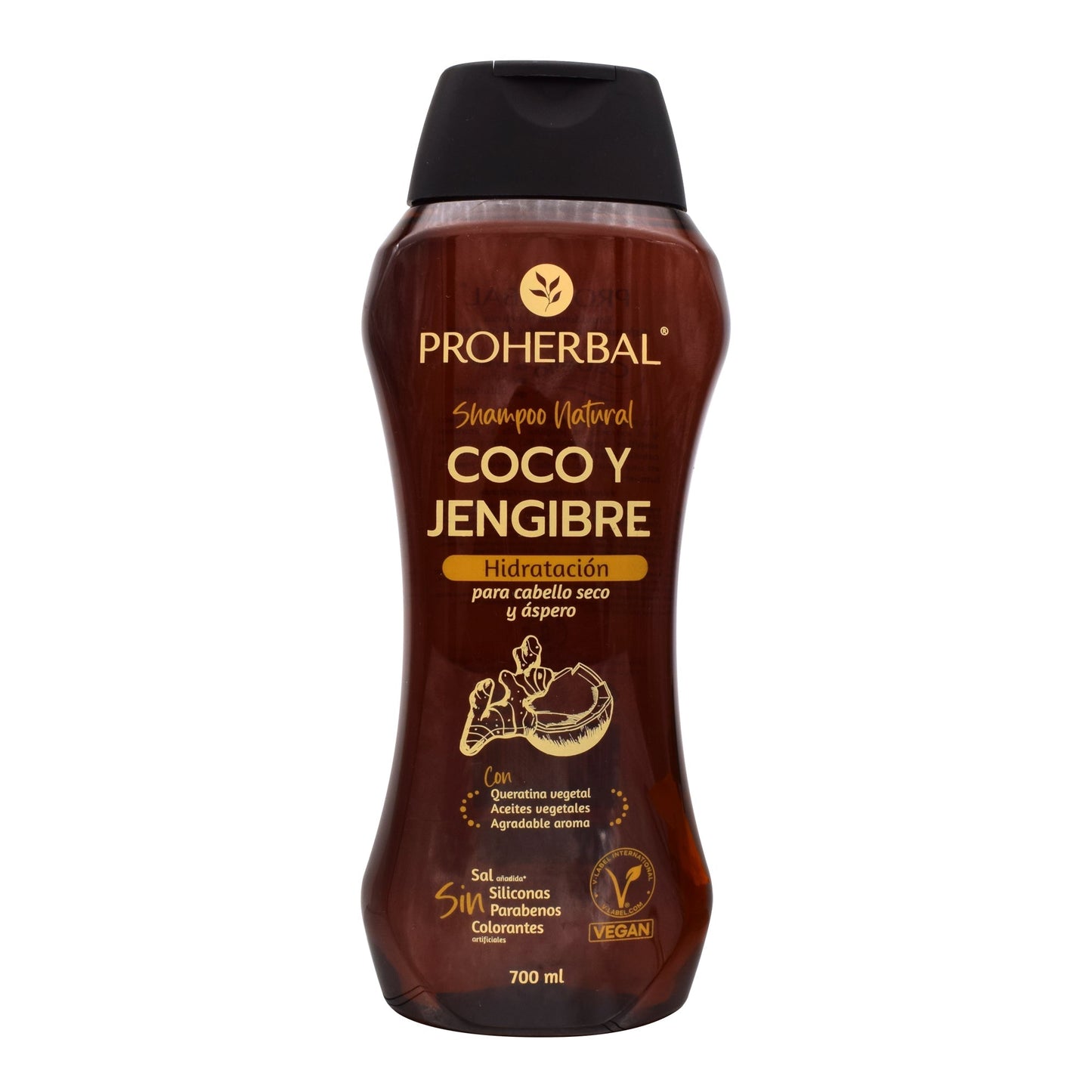 Shampoo Coco Y Jengibre 700 Mililitros (PROHERBAL)