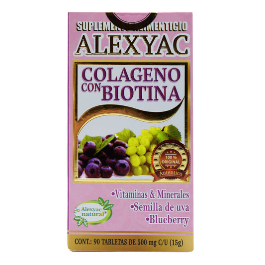 Colageno Con Biotina 90 Tabletas (ALEXYAC NATURAL)