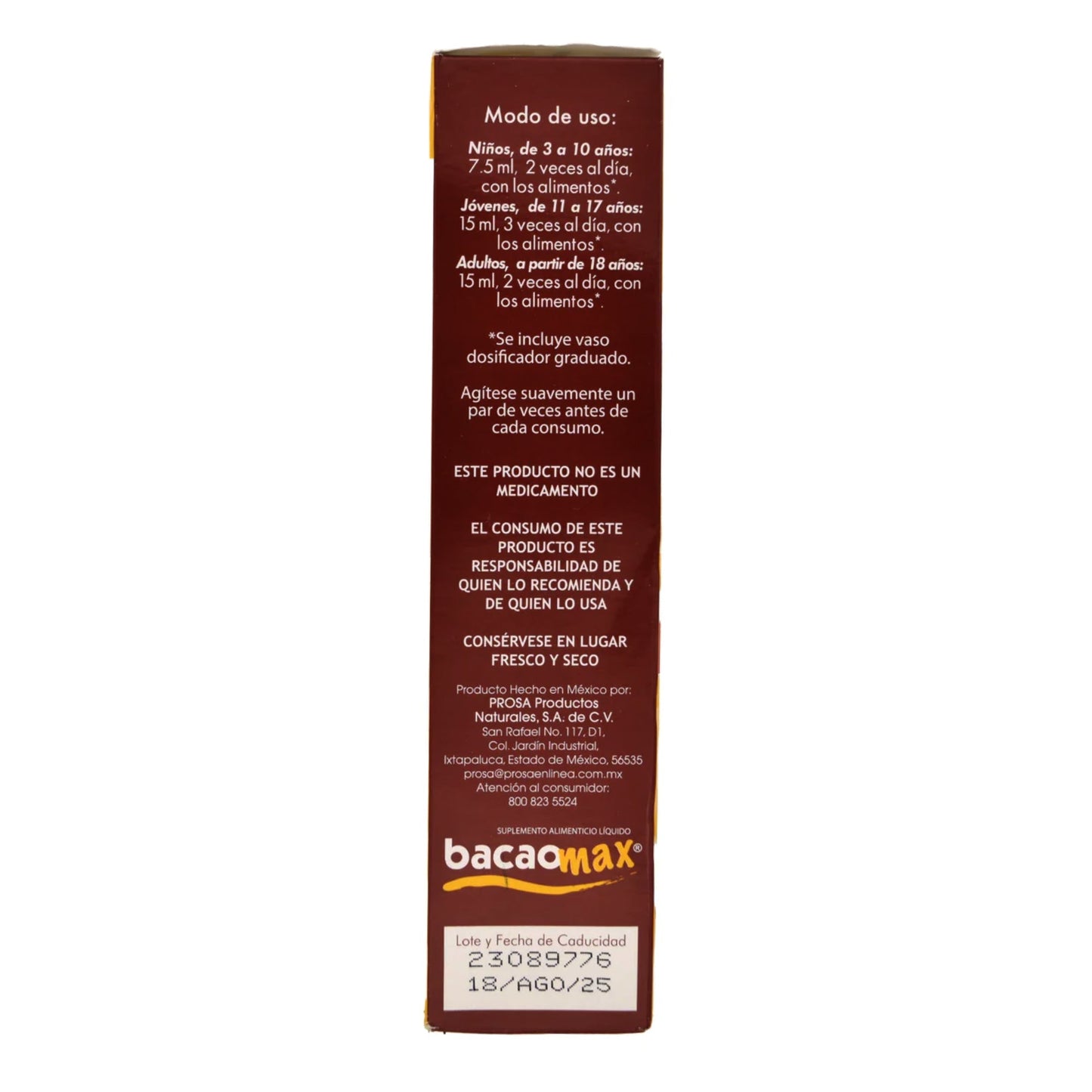 Jarabe Bacaomax 340 Mililitros (PROSA)