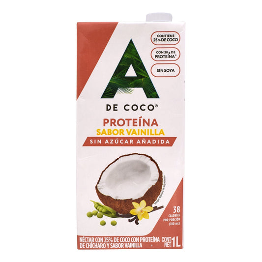 Bebida Proteina Coco Chicharo Vainilla 1 L (A DE COCO)