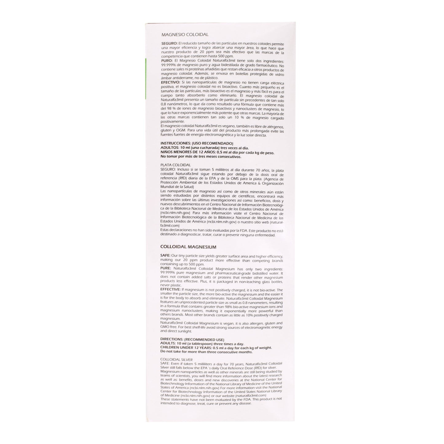 Magnesio Coloidal 1 L (NATURALFA3MIL)