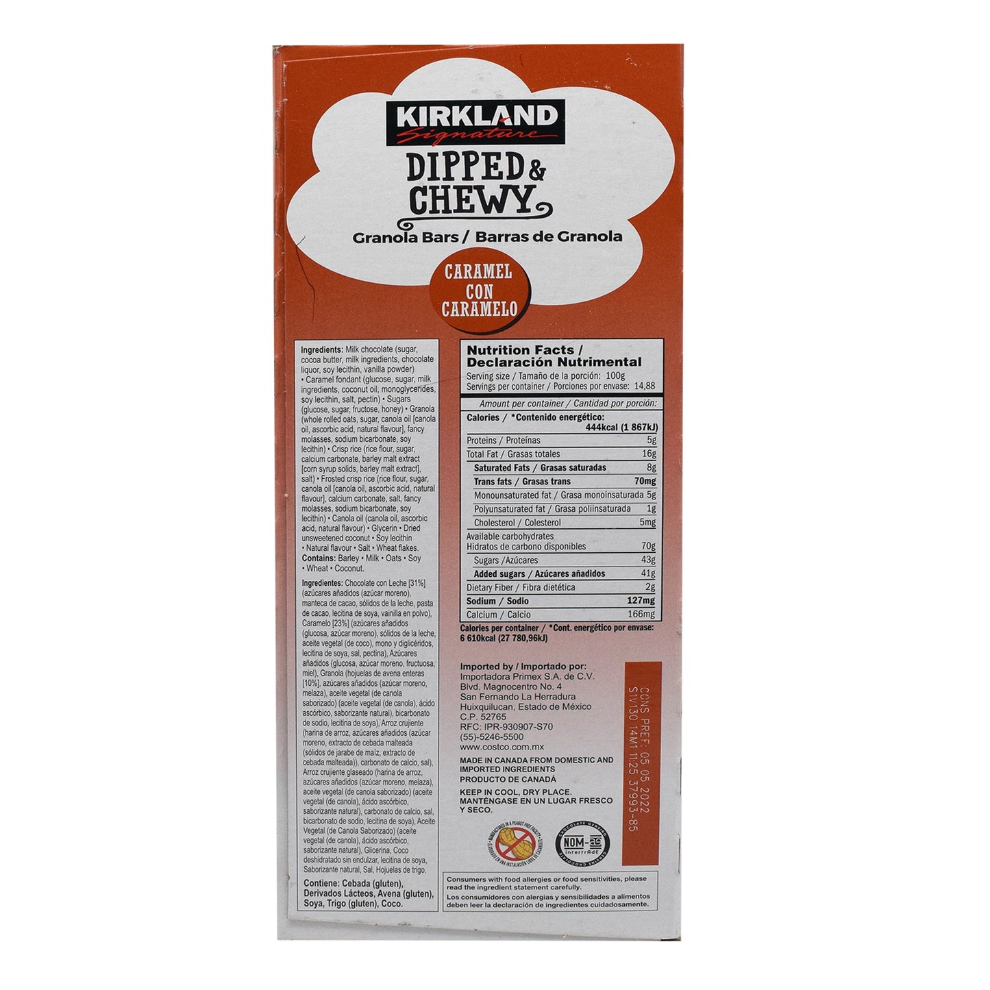 Barra De Granola Con Caramelo 31 G (Caja 48) (KIRKLAND)
