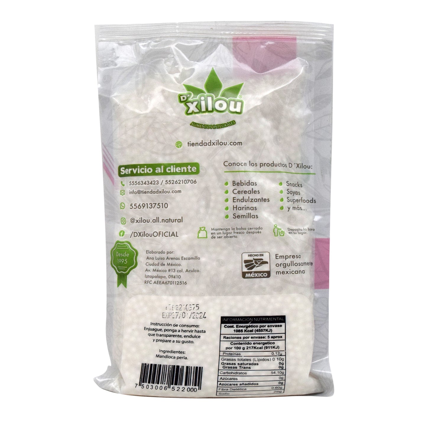 Tapioca 500 G (DXILOU ALL NATURAL)