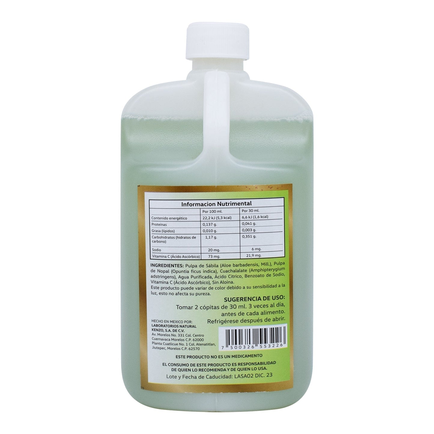 Bebida De Sabila Nopal Y Cuachalalate 1 L (KENZO)