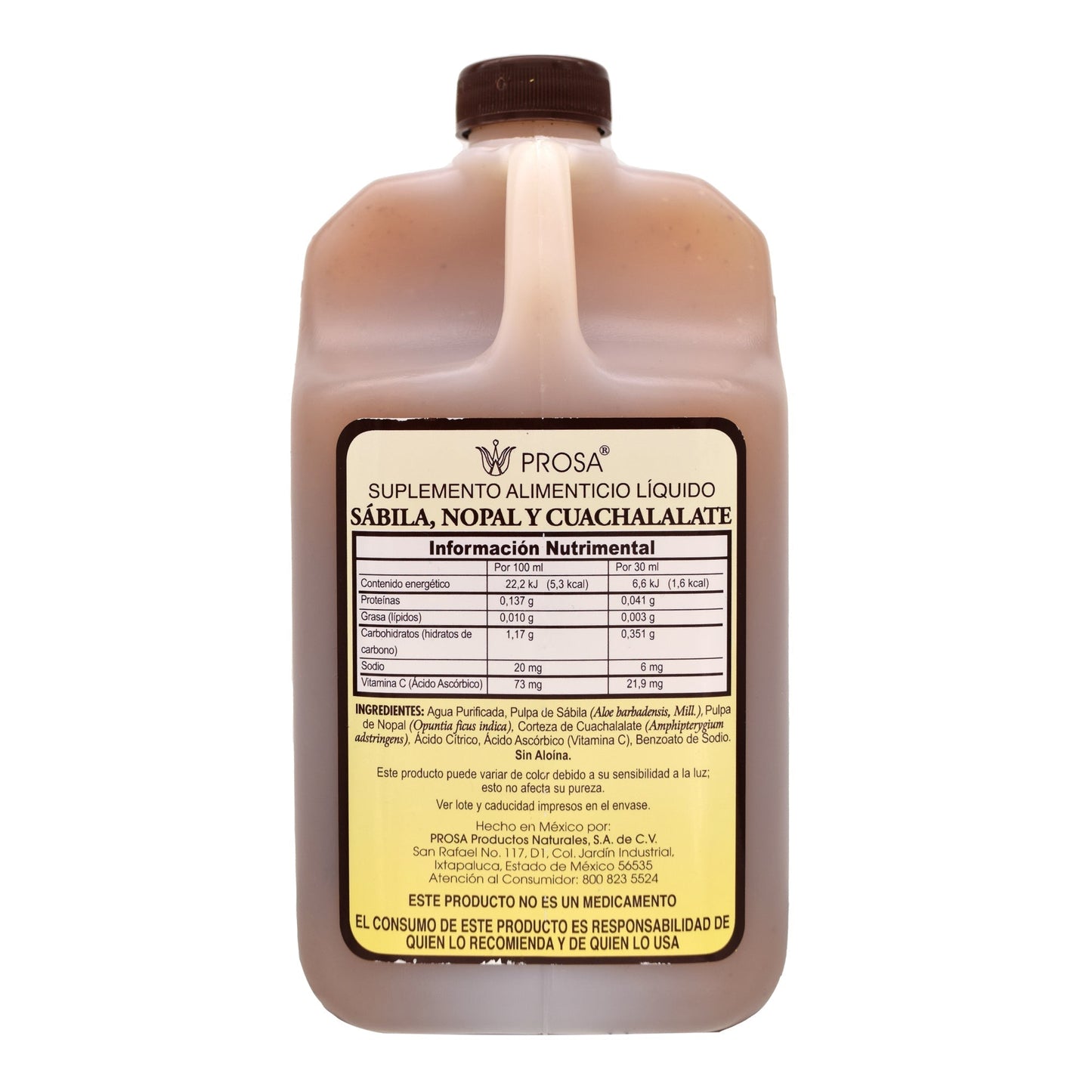Bebida De Sabila Nopal Y Cuachalalate 1 L (PROSA)