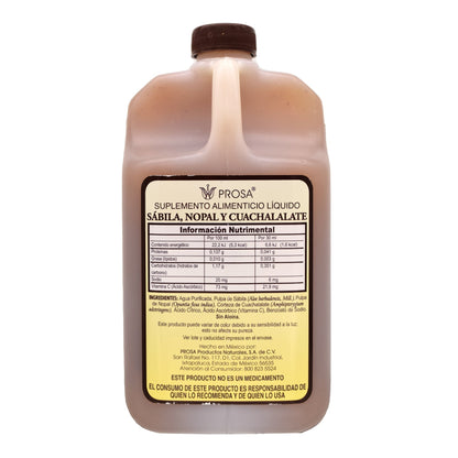 Bebida De Sabila Nopal Y Cuachalalate 1 L (PROSA)