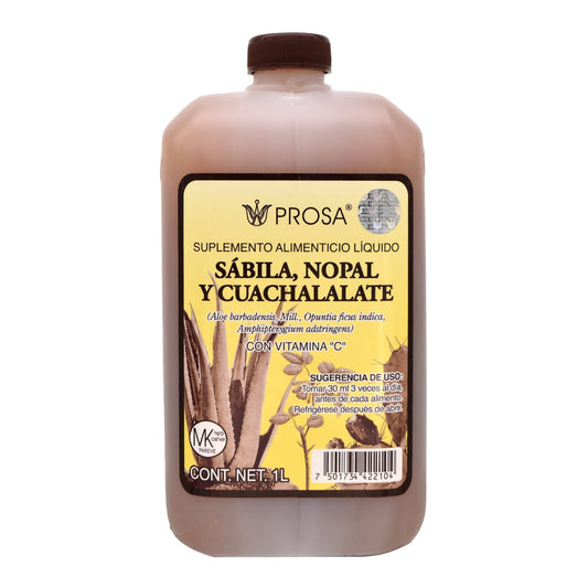 Bebida De Sabila Nopal Y Cuachalalate 1 L (PROSA)