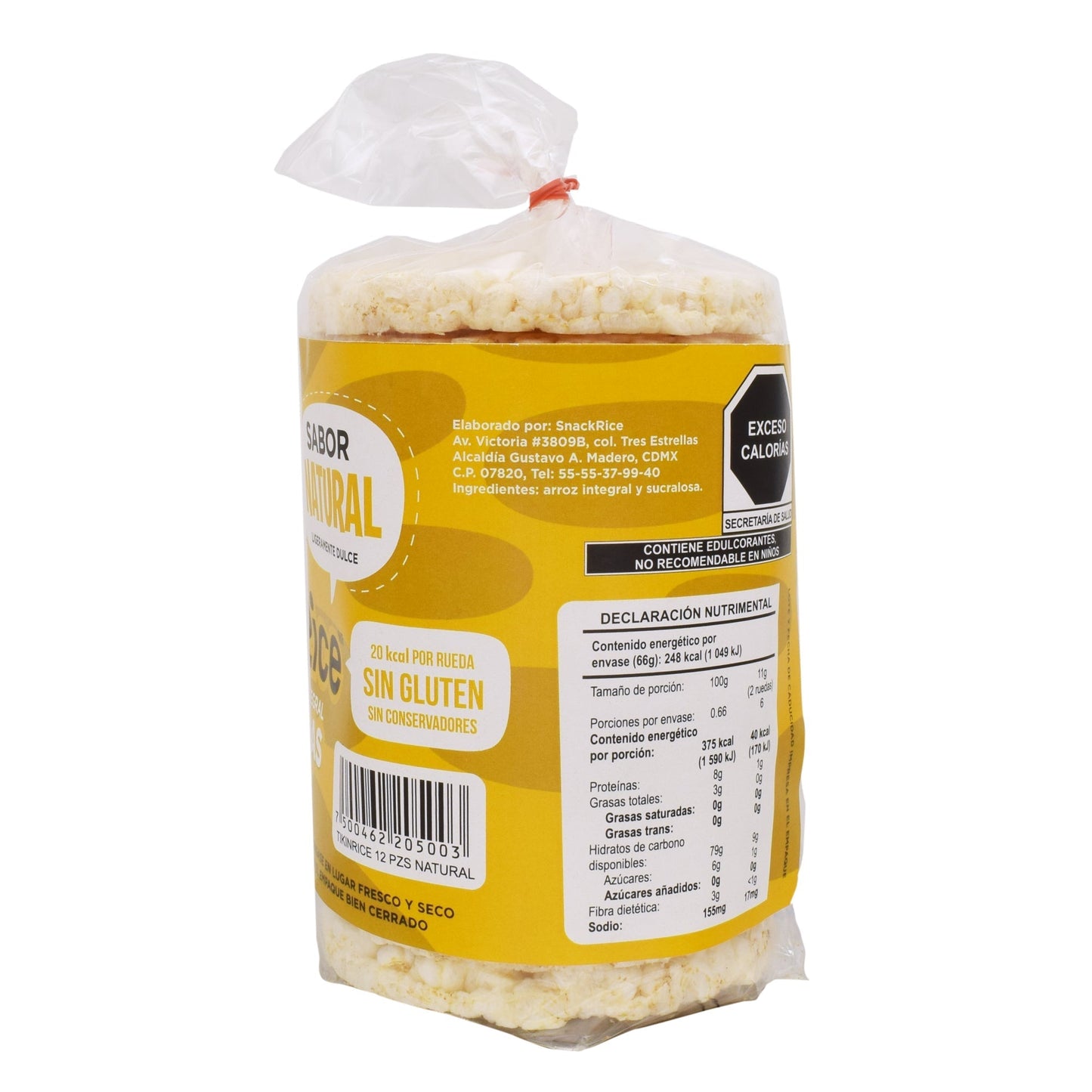 Galleta De Arroz Sab  Natural 66 G (TIKINRICE)