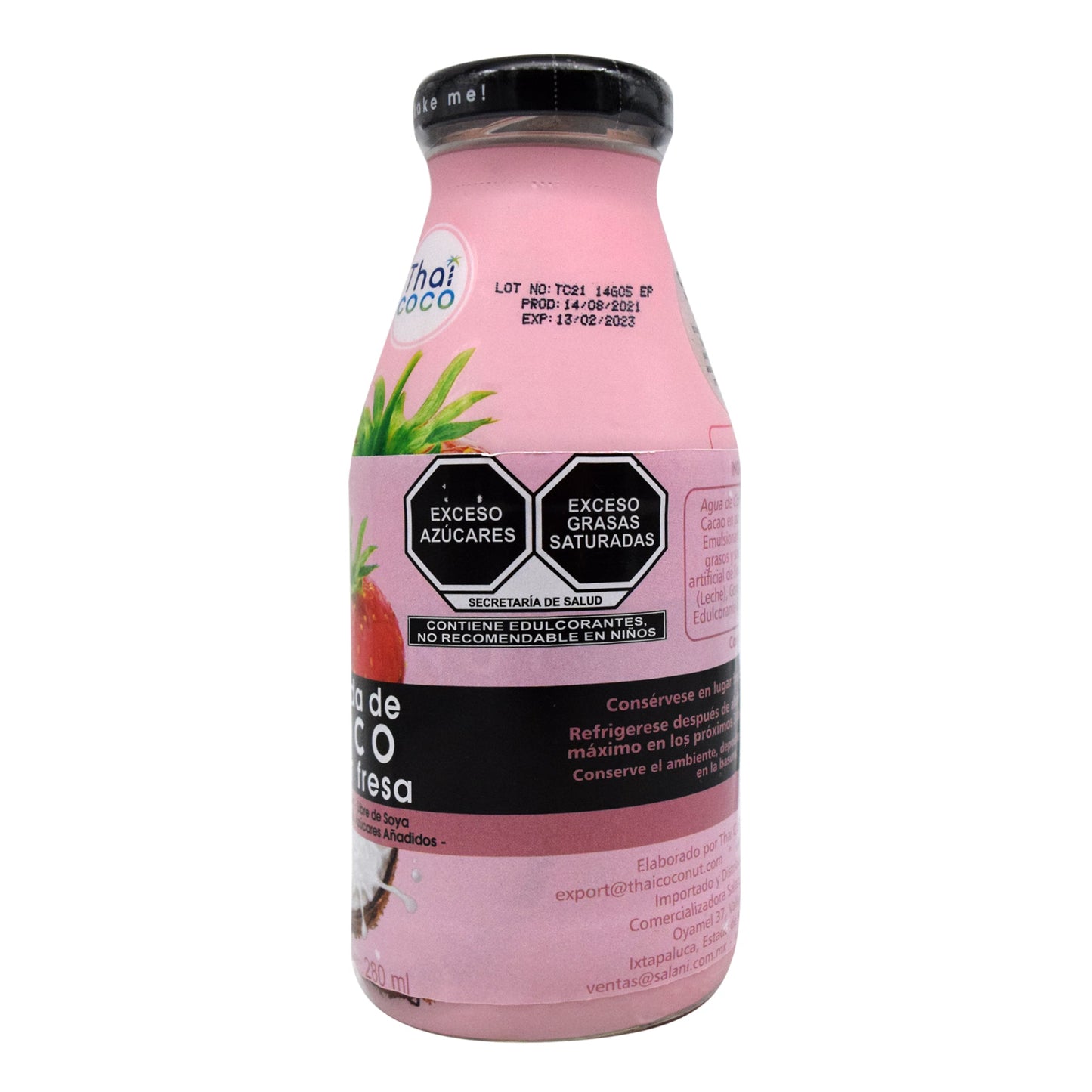 Bebida De Coco Sab Fresa 280 Mililitros (THAI COCO)