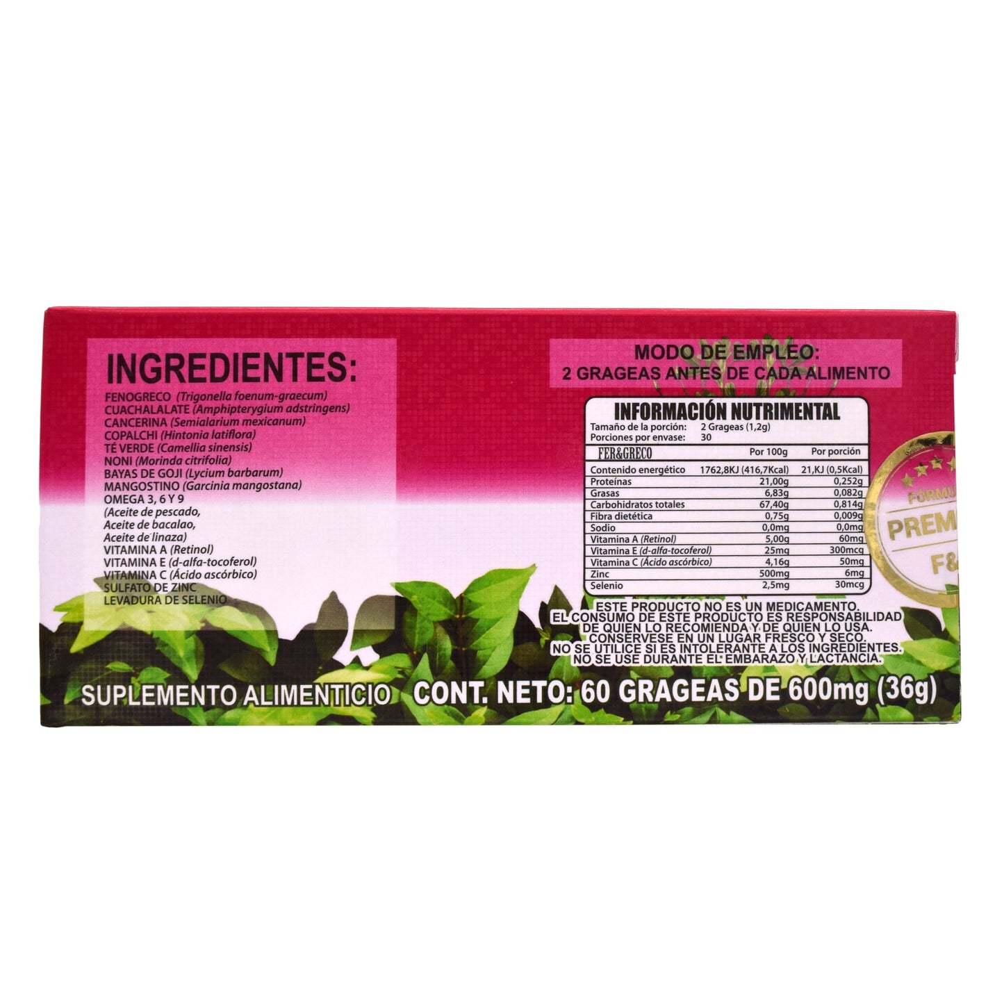 Omega 3 6 9 60 Grageas (FUERZA Y VIDA)