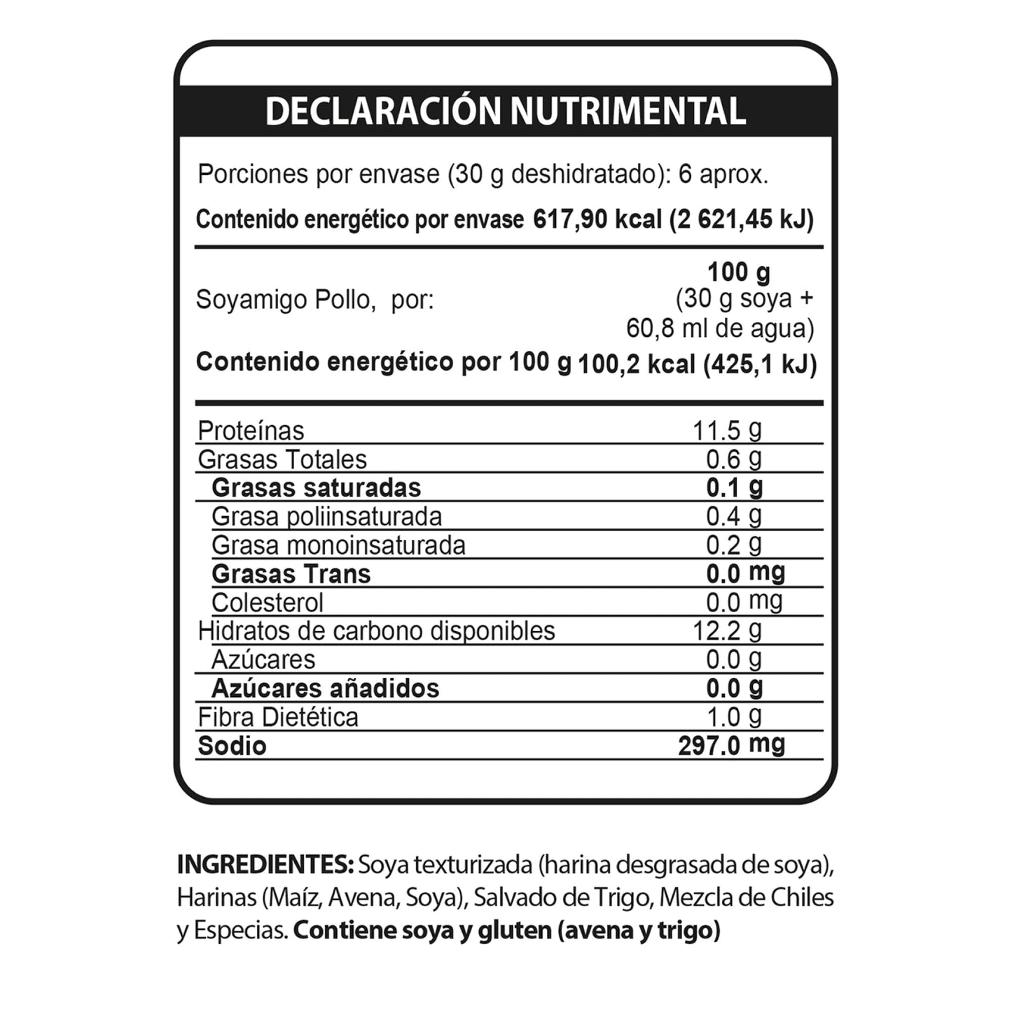 Pollo 185 G (SOYAMIGO)