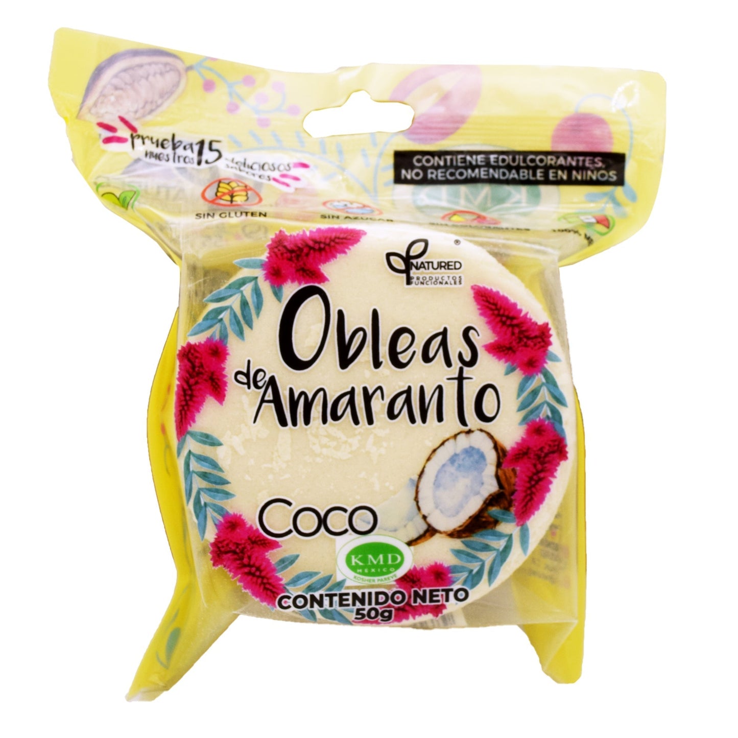 Obleas De Amaranto Sab Coco 50 G (Caja 12) (NATURED)