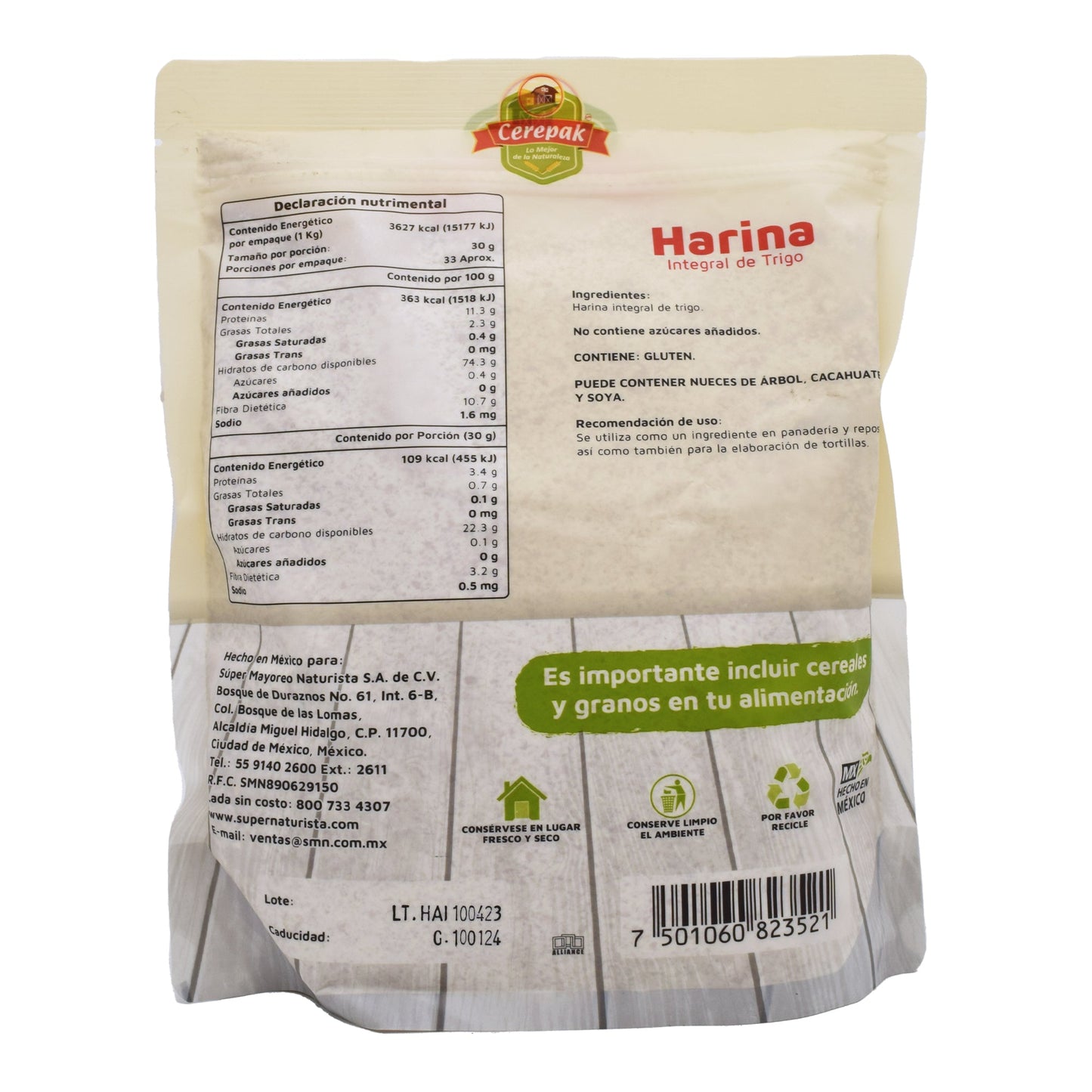 Harina Integral 1 Kg (CEREPAK)