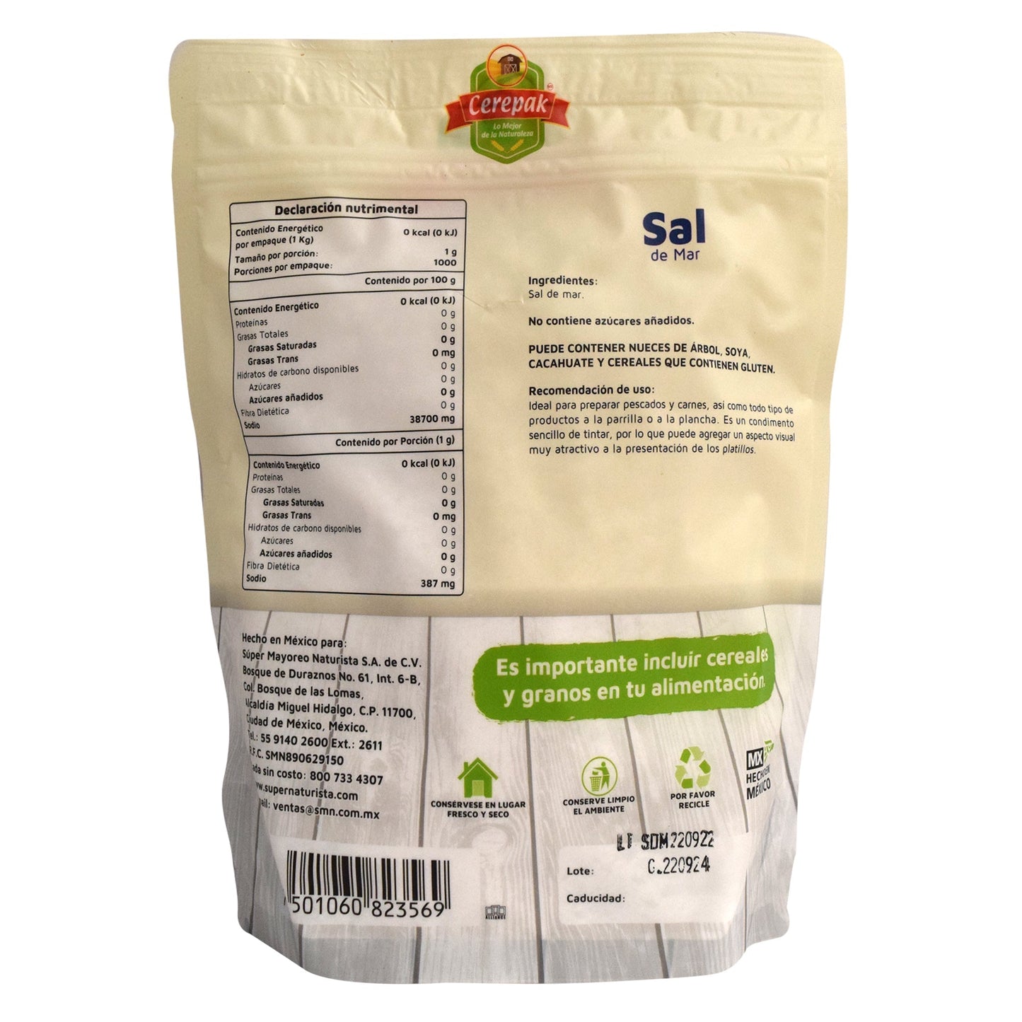 Sal De Mar 1 Kg (CEREPAK)