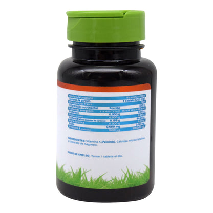 Vitamina A 1000Miligramos 100 Tabletas (VIDANAT/VITAMINAS)